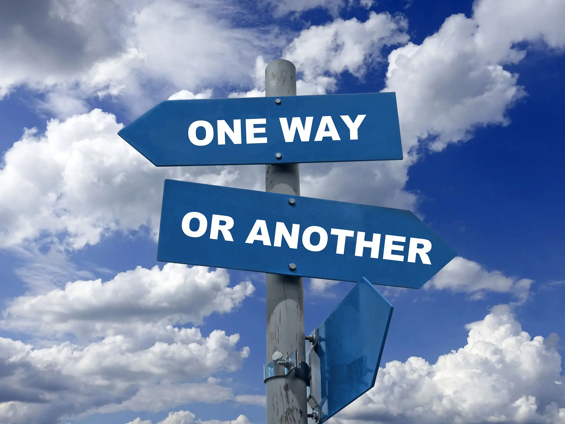 one way or another road signs